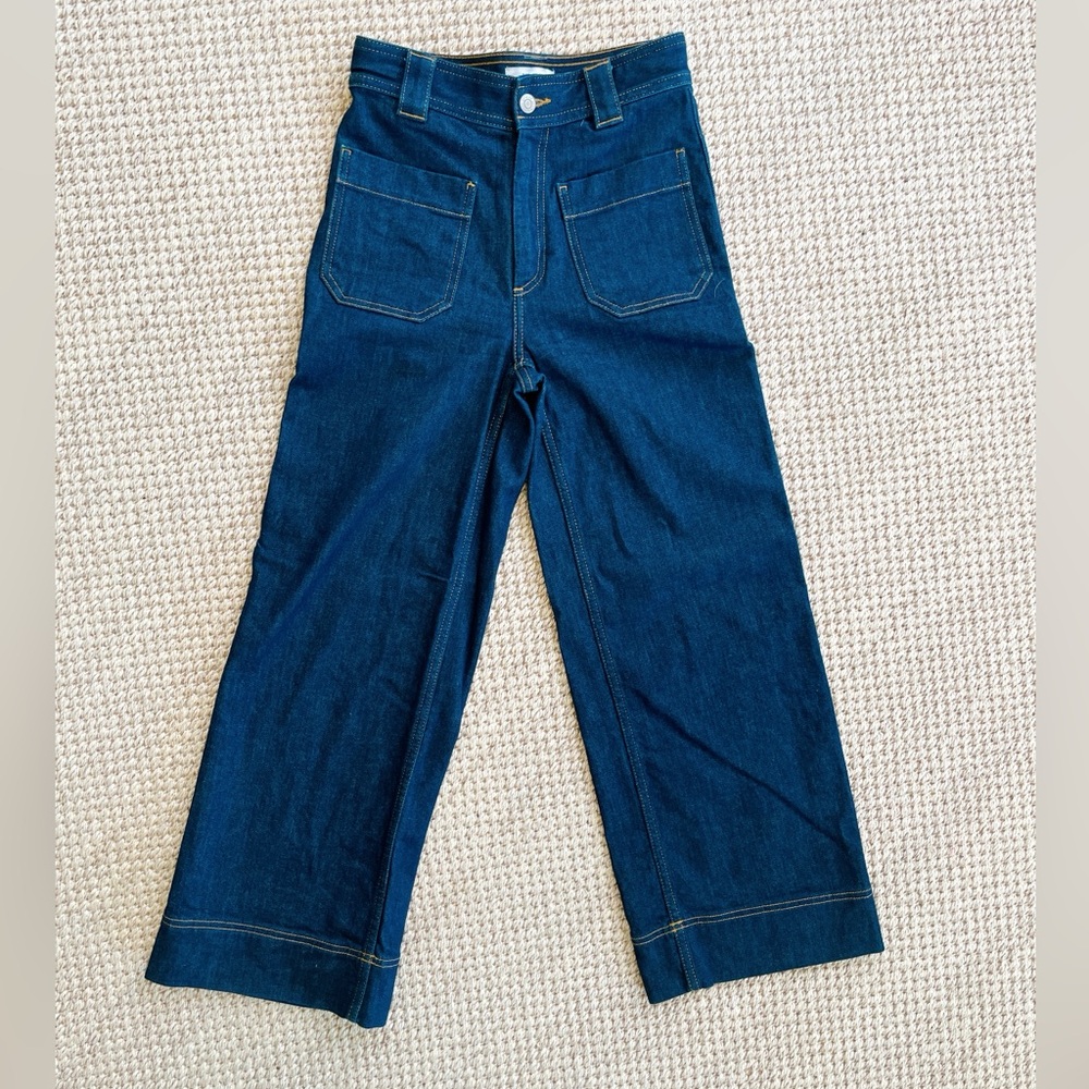 & Other Stories Paris Atelier Dark Wash Wide Leg Jeans Size 26 - Picture 2 of 11